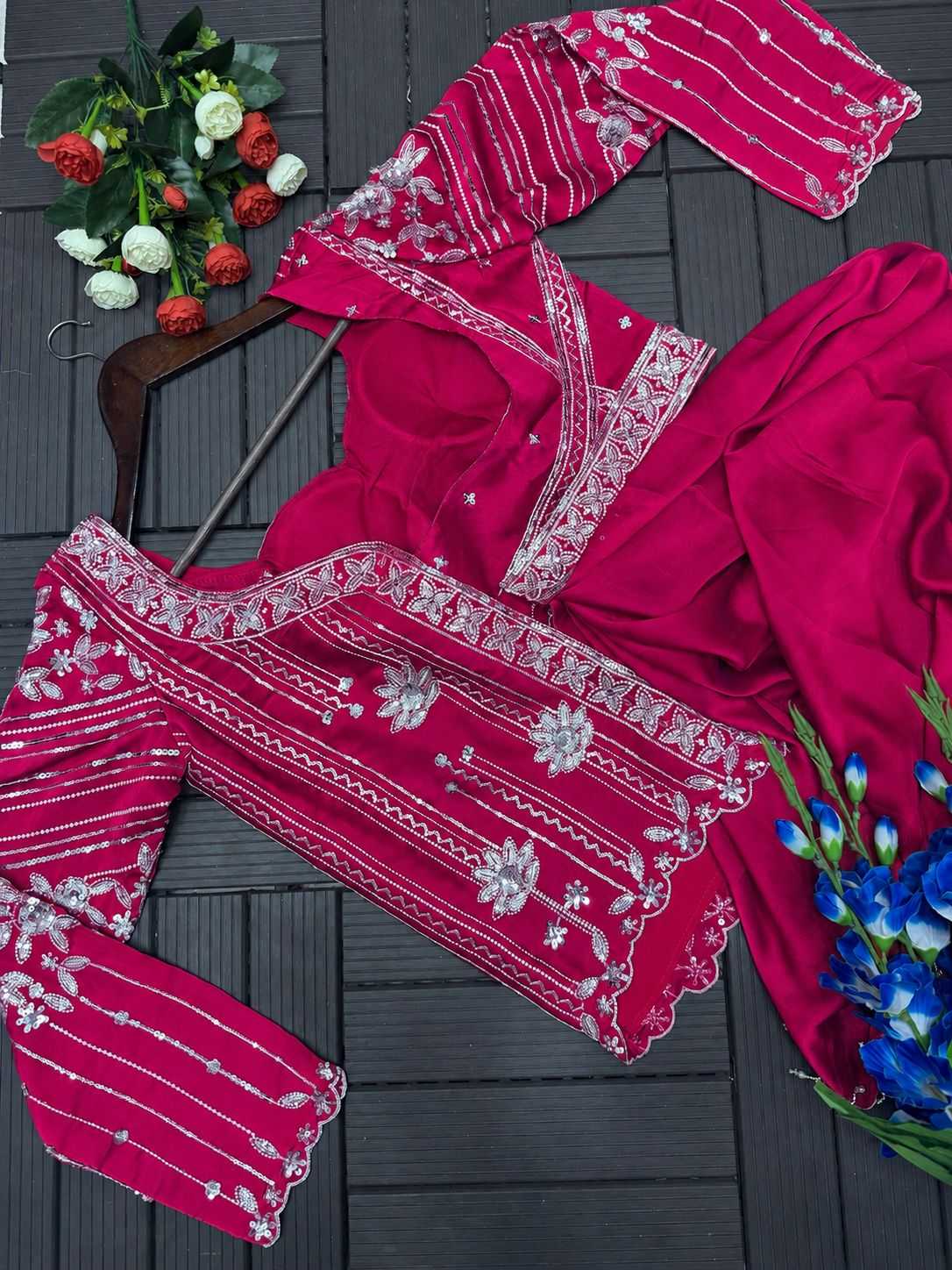 Rangoli Silk Embroidered Lehenga