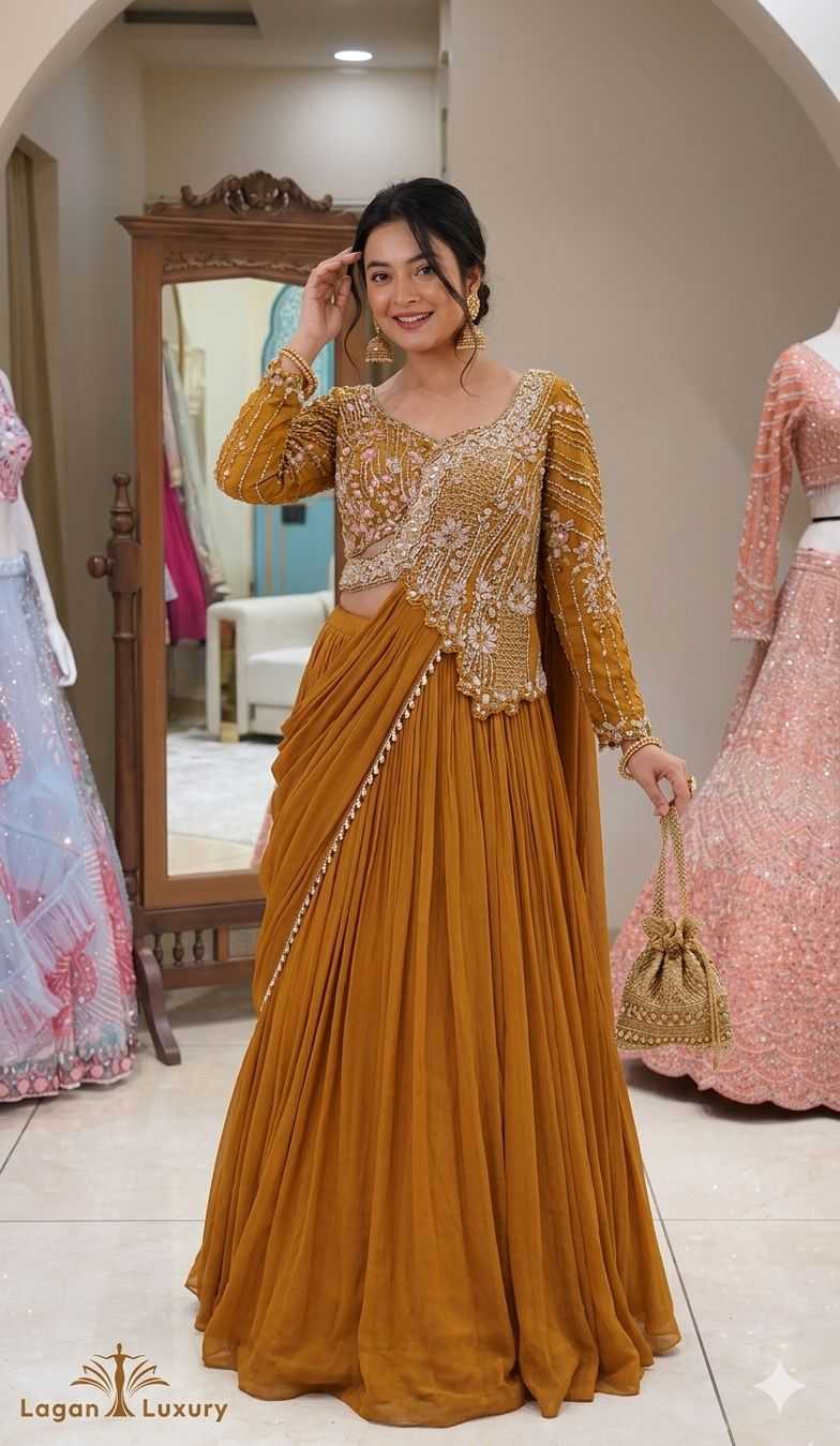 Rangoli Silk Embroidered Lehenga