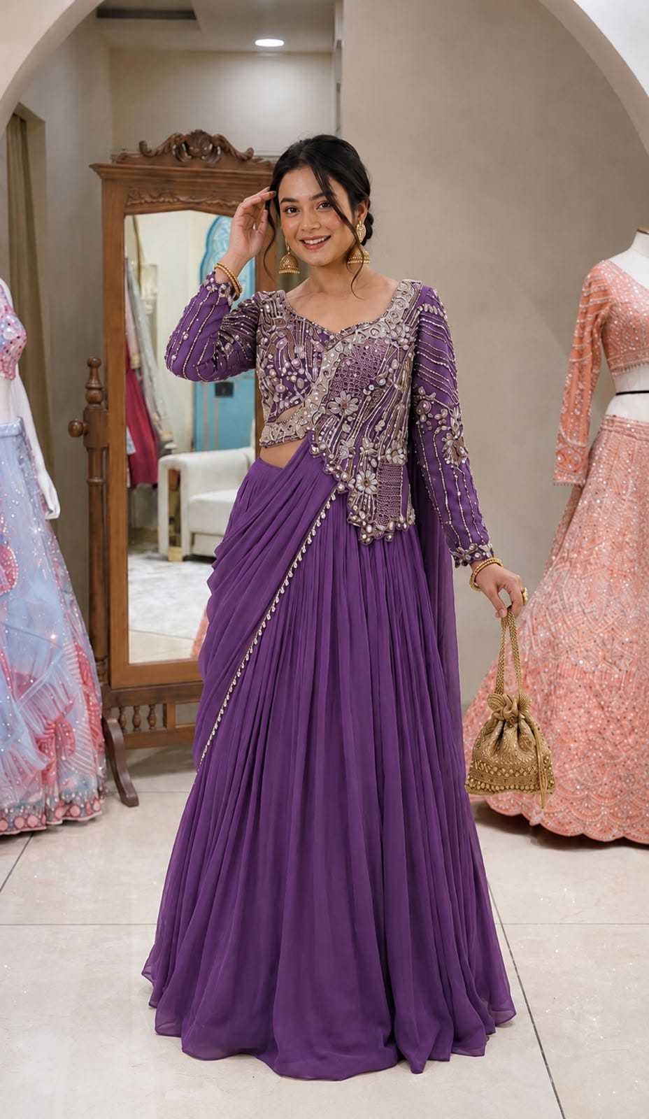 Rangoli Silk Embroidered Lehenga