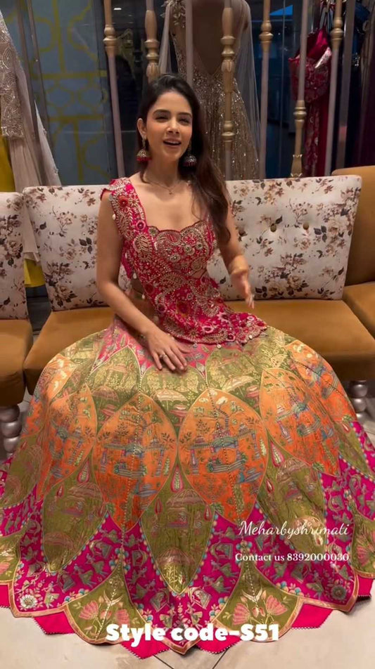 Crepe Traditional Lehenga 259