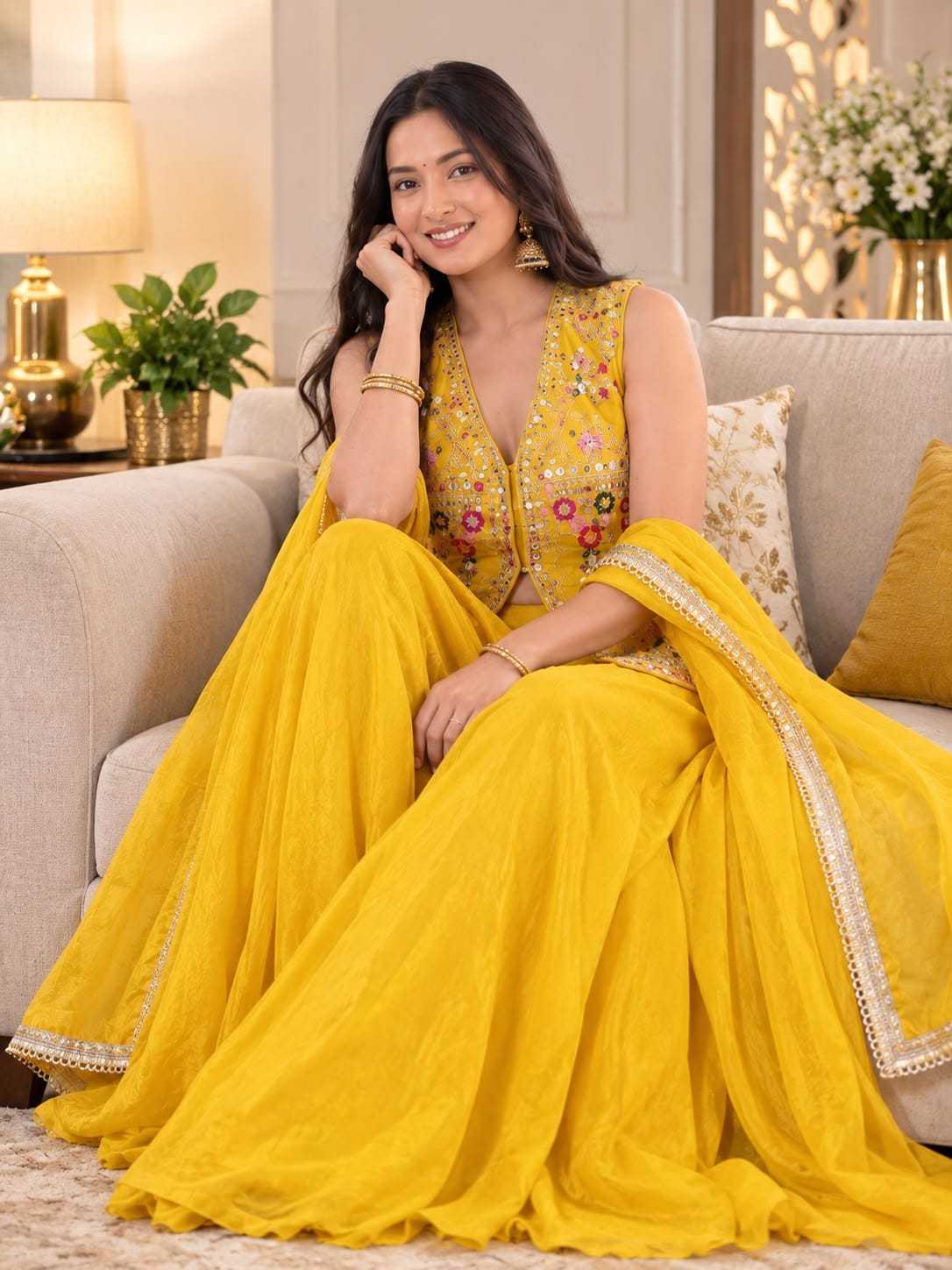 Crepe Embroidery Suit