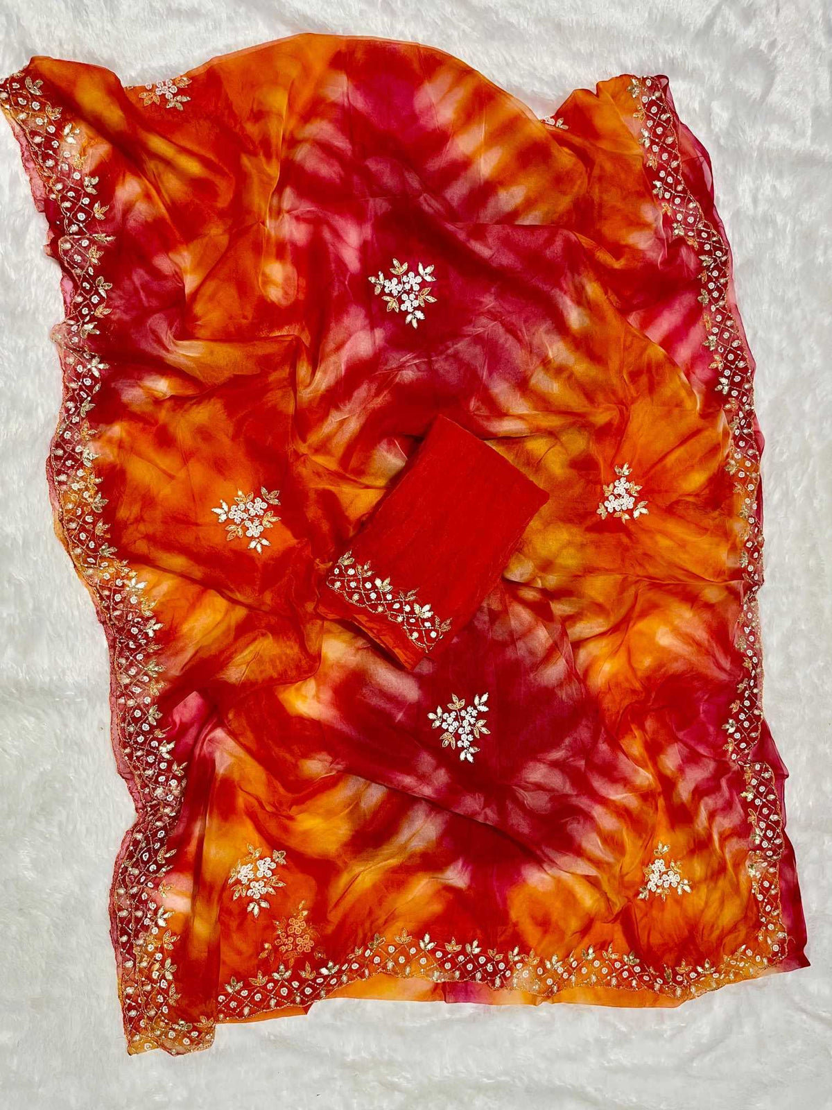 Organza Cutwork Saree