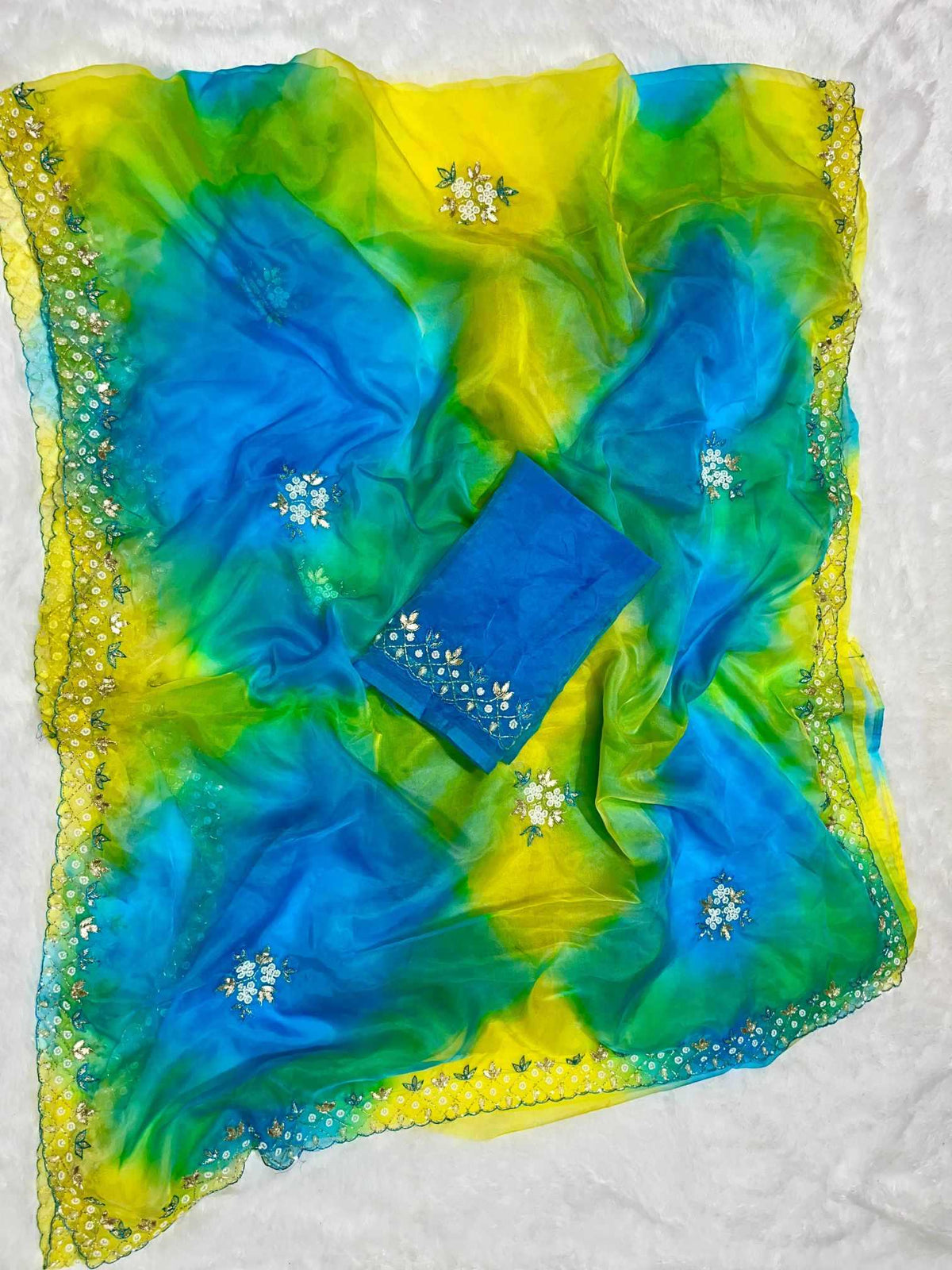 Organza Cutwork Saree