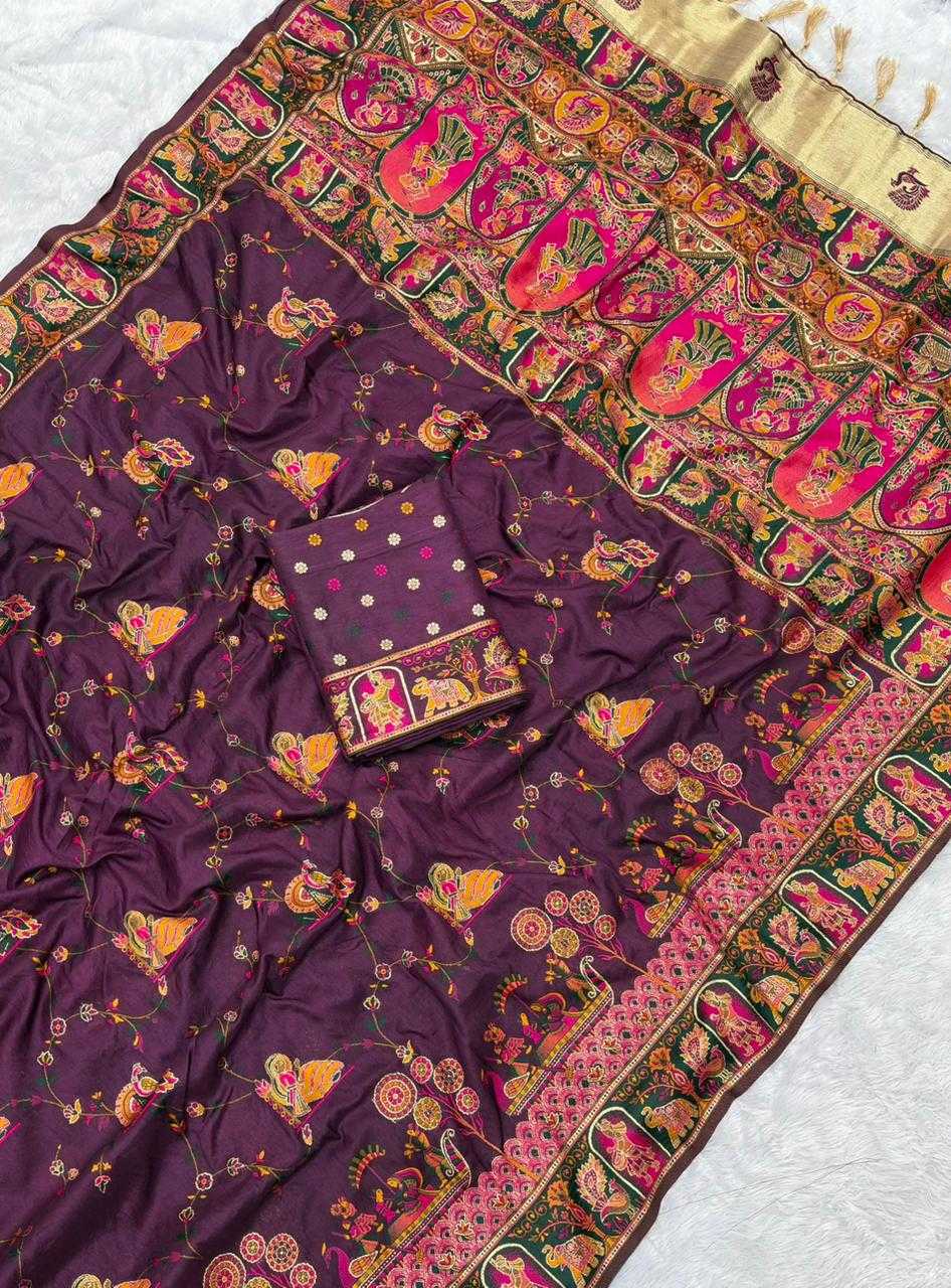 Pashmina Traditional Silk Saree