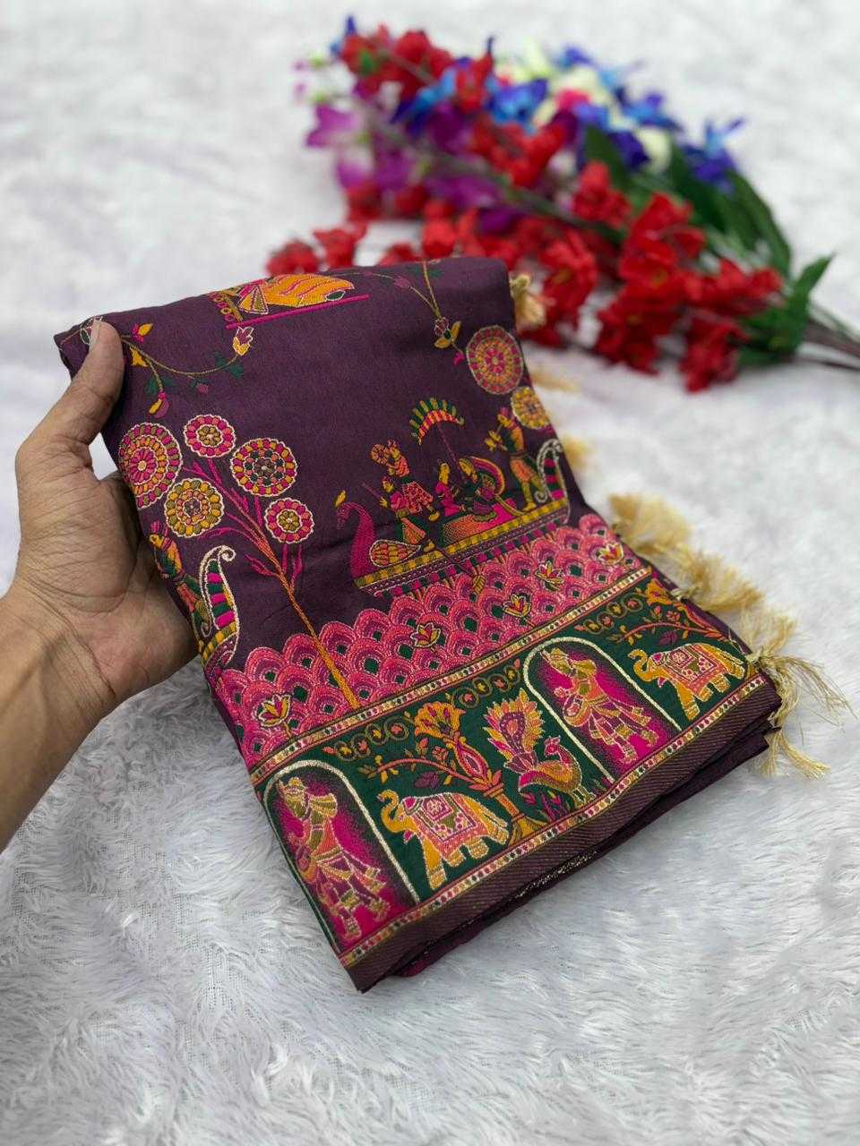 Pashmina Traditional Silk Saree