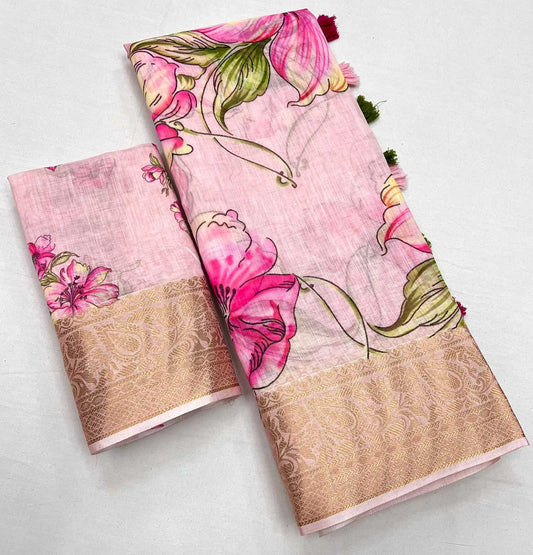 Linen Designer Saree