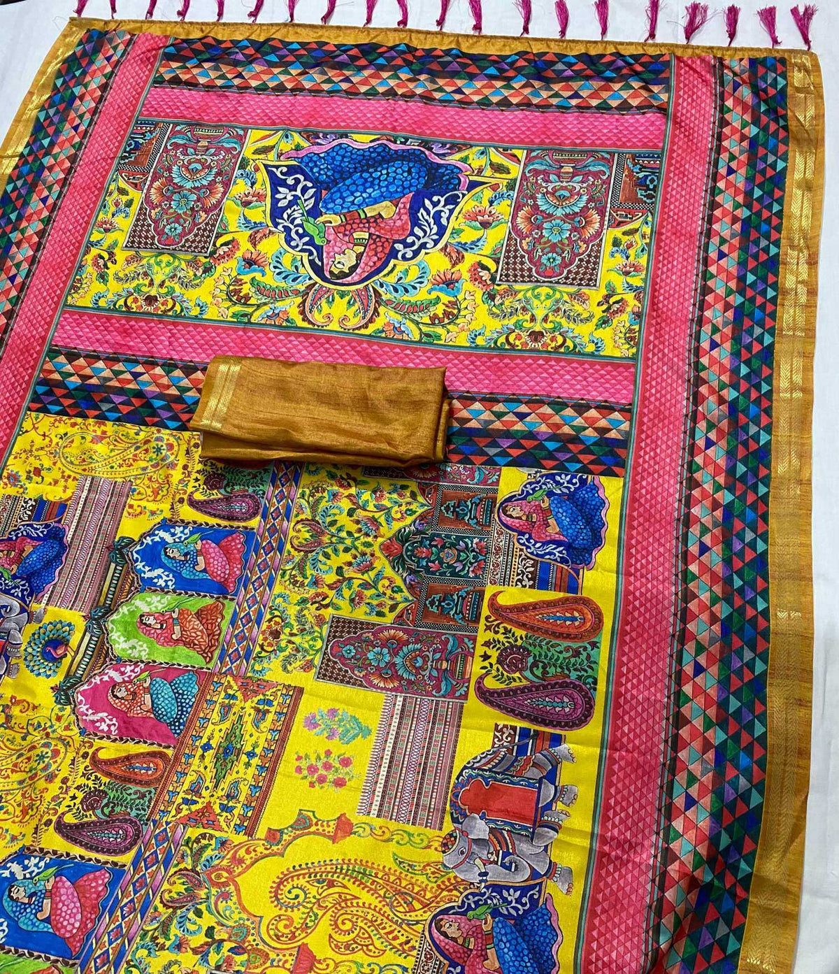 Amrita Soft Silk Saree in Yellow