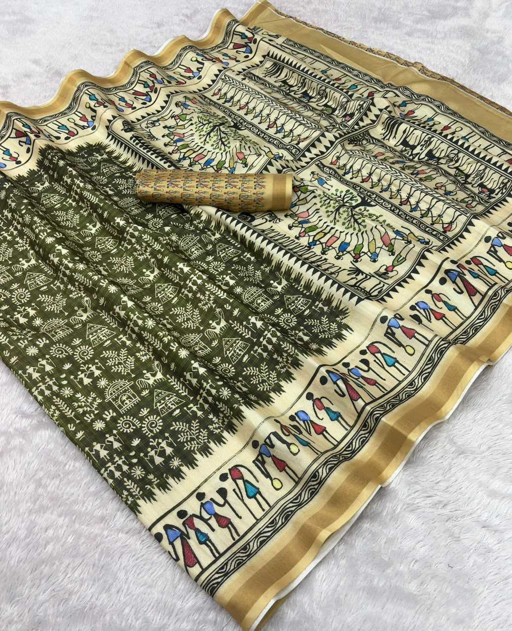 Cotton Linen Saree