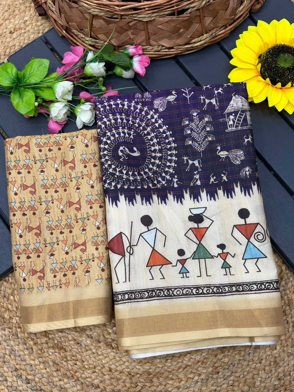 Cotton Linen Saree