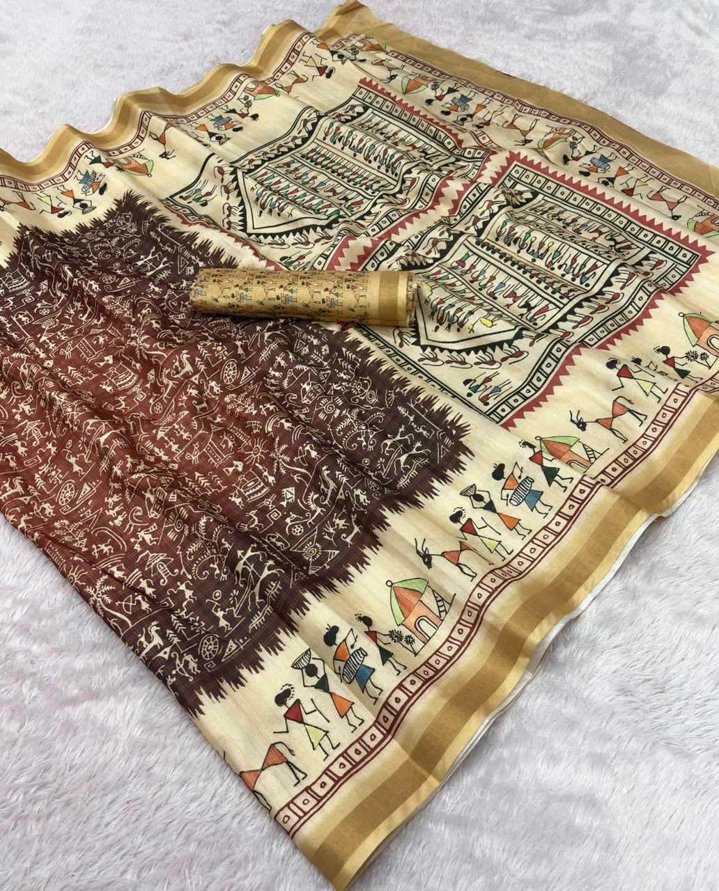 Cotton Linen Saree