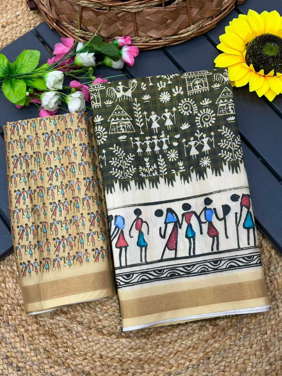 Cotton Linen Saree