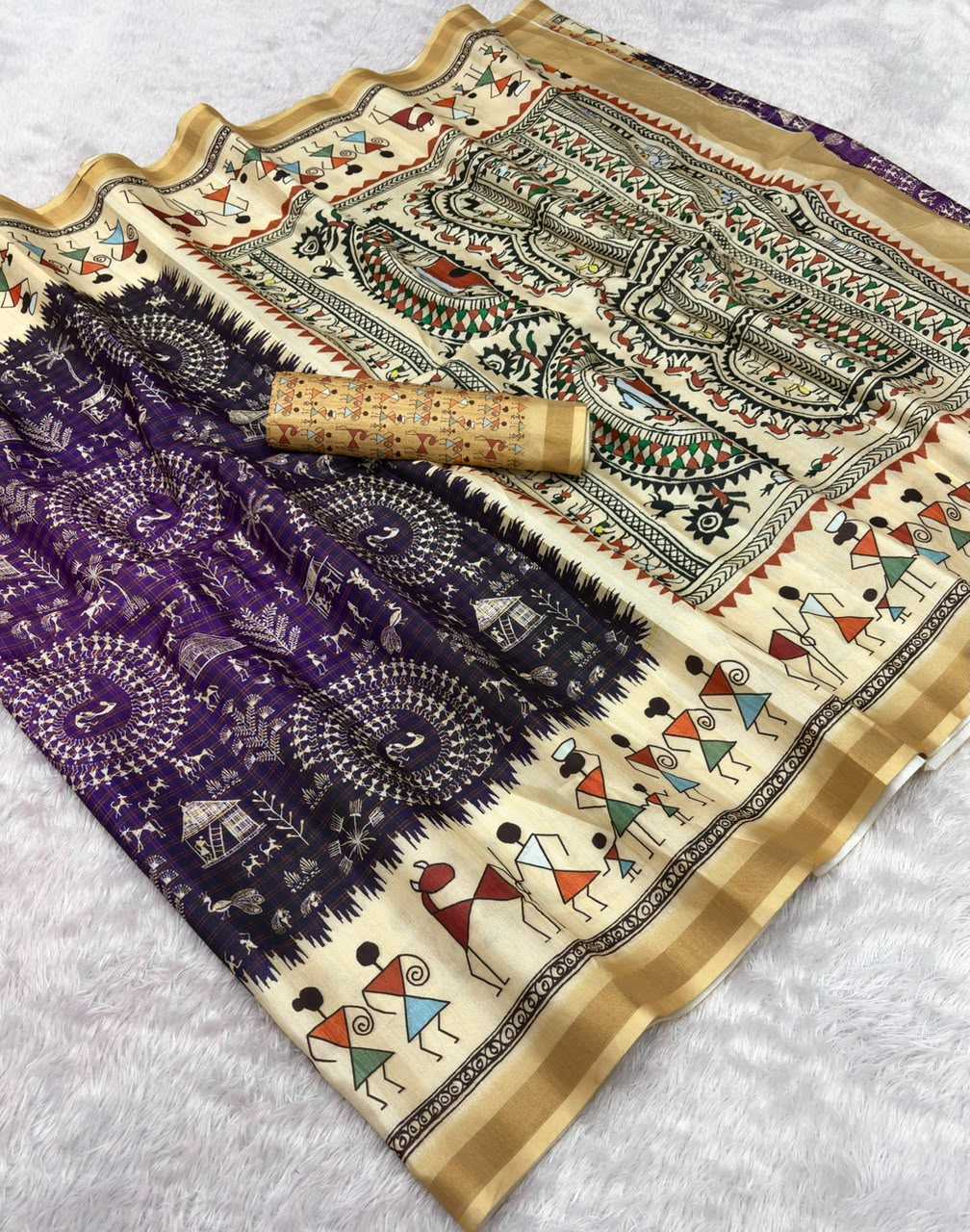 Cotton Linen Saree