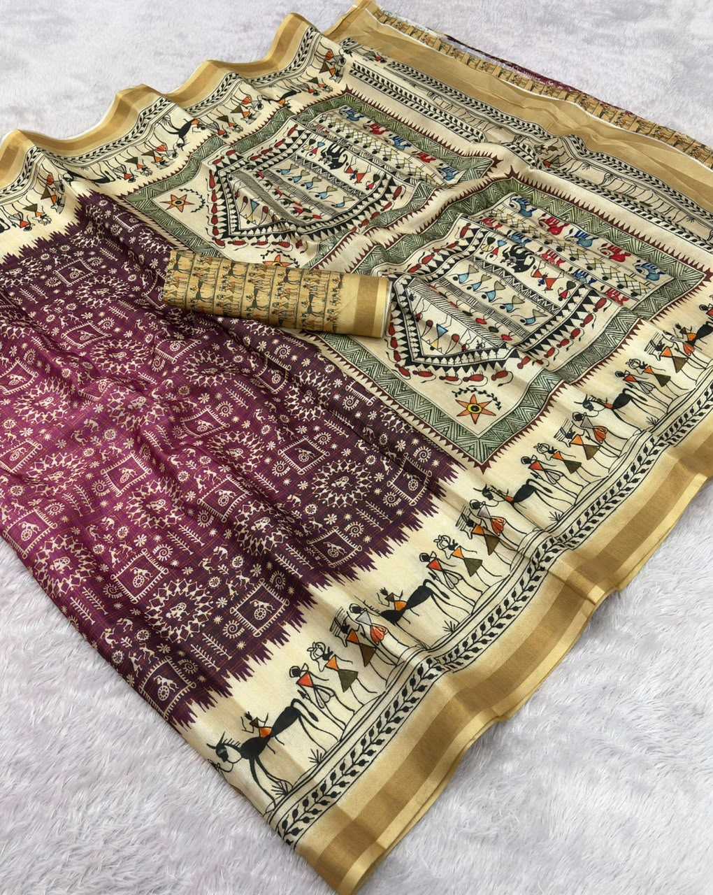 Cotton Linen Saree