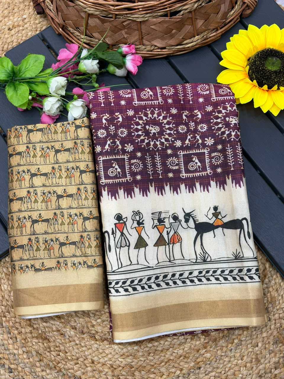 Cotton Linen Saree