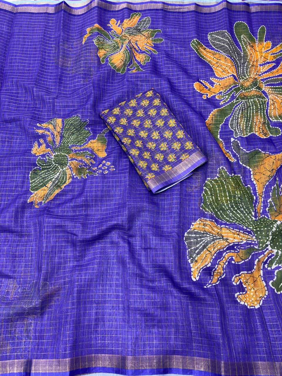 Cotton Linen Saree
