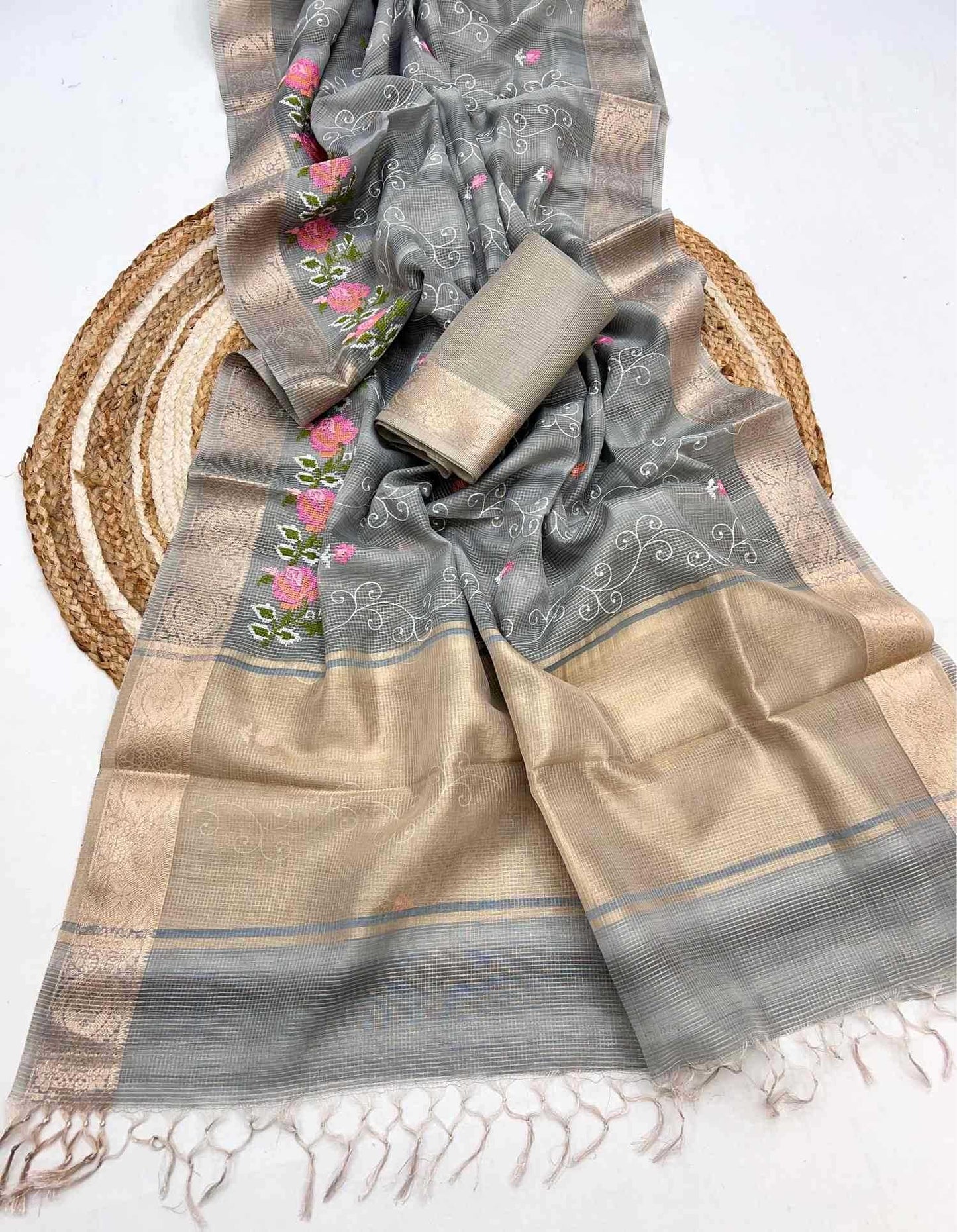 Kota Checks Designer Saree