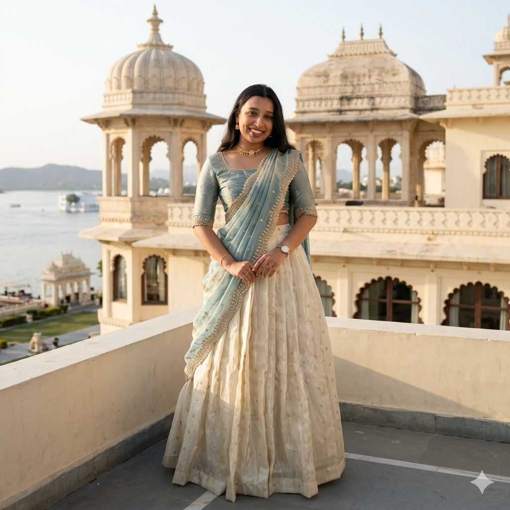 Tissue Silk Zari Border Saree