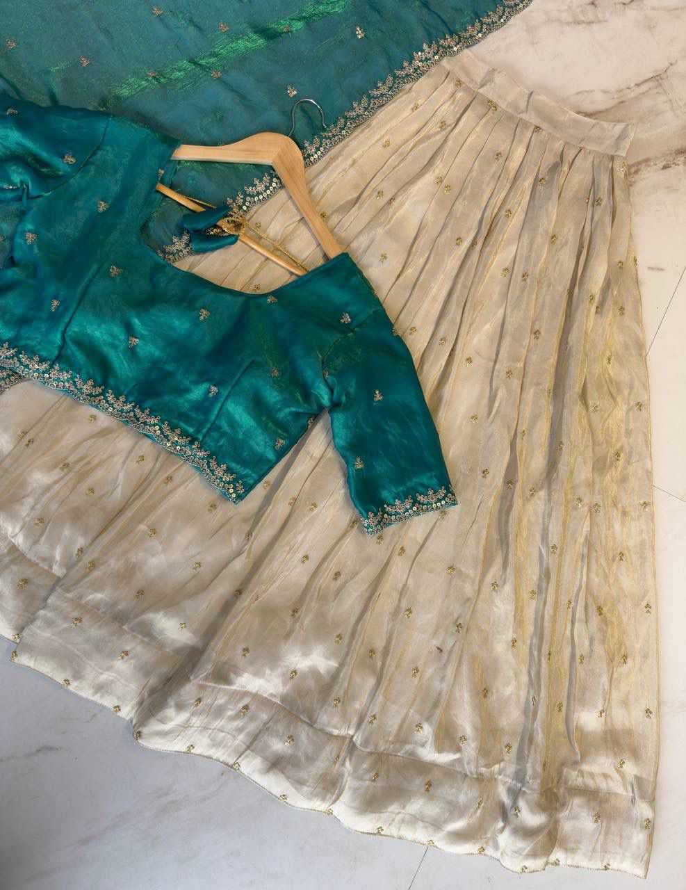 Tissue Silk Zari Border Saree
