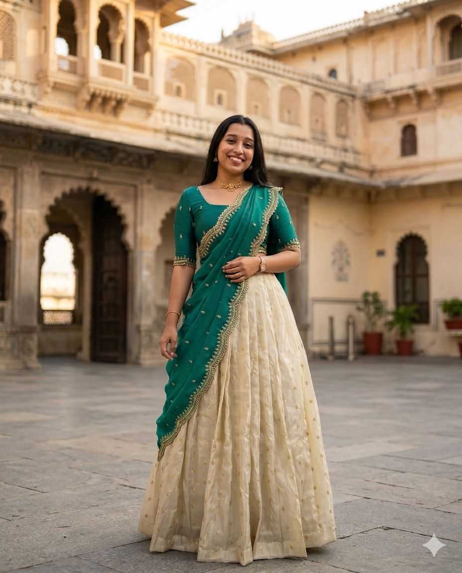 Tissue Silk Zari Border Saree
