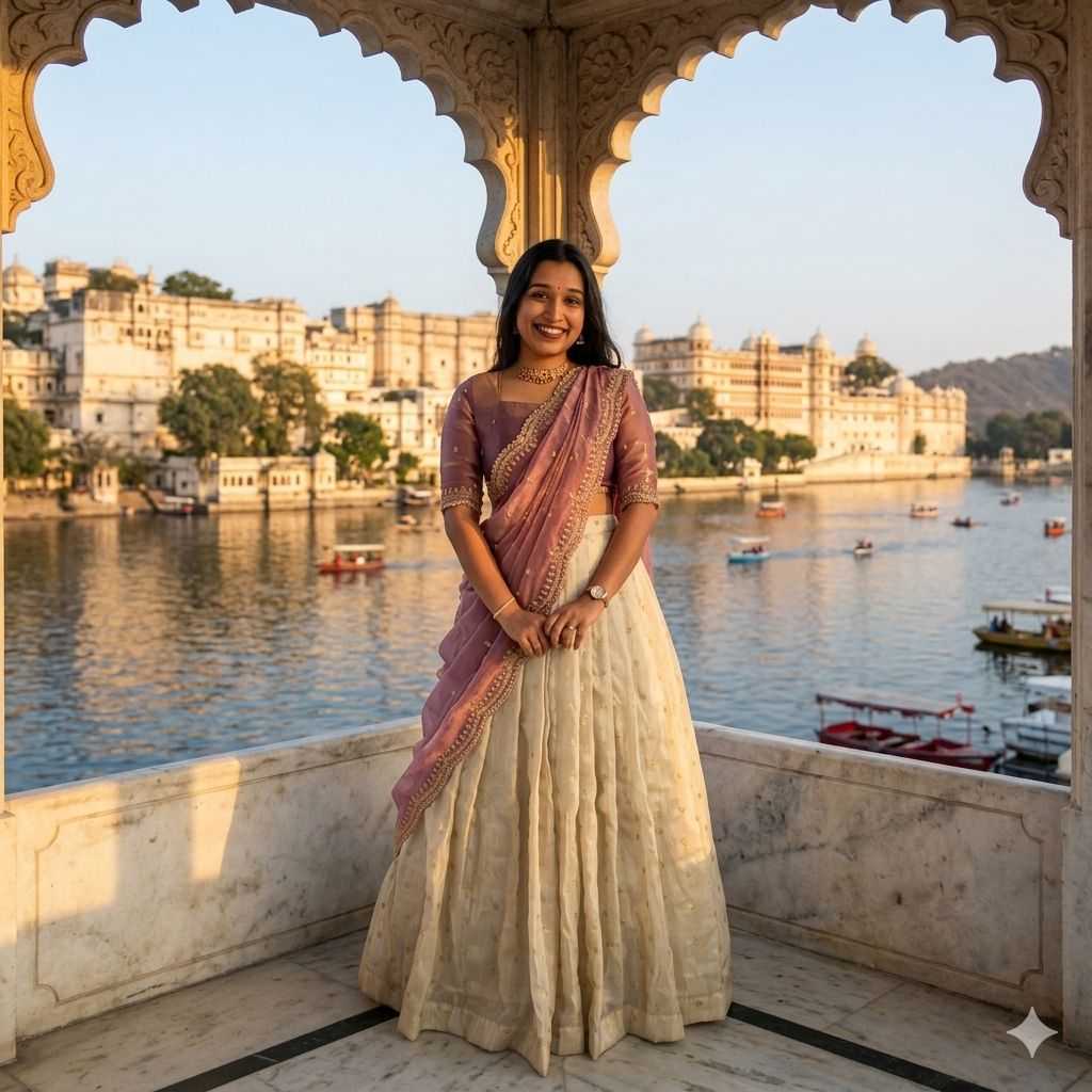 Tissue Silk Zari Border Saree