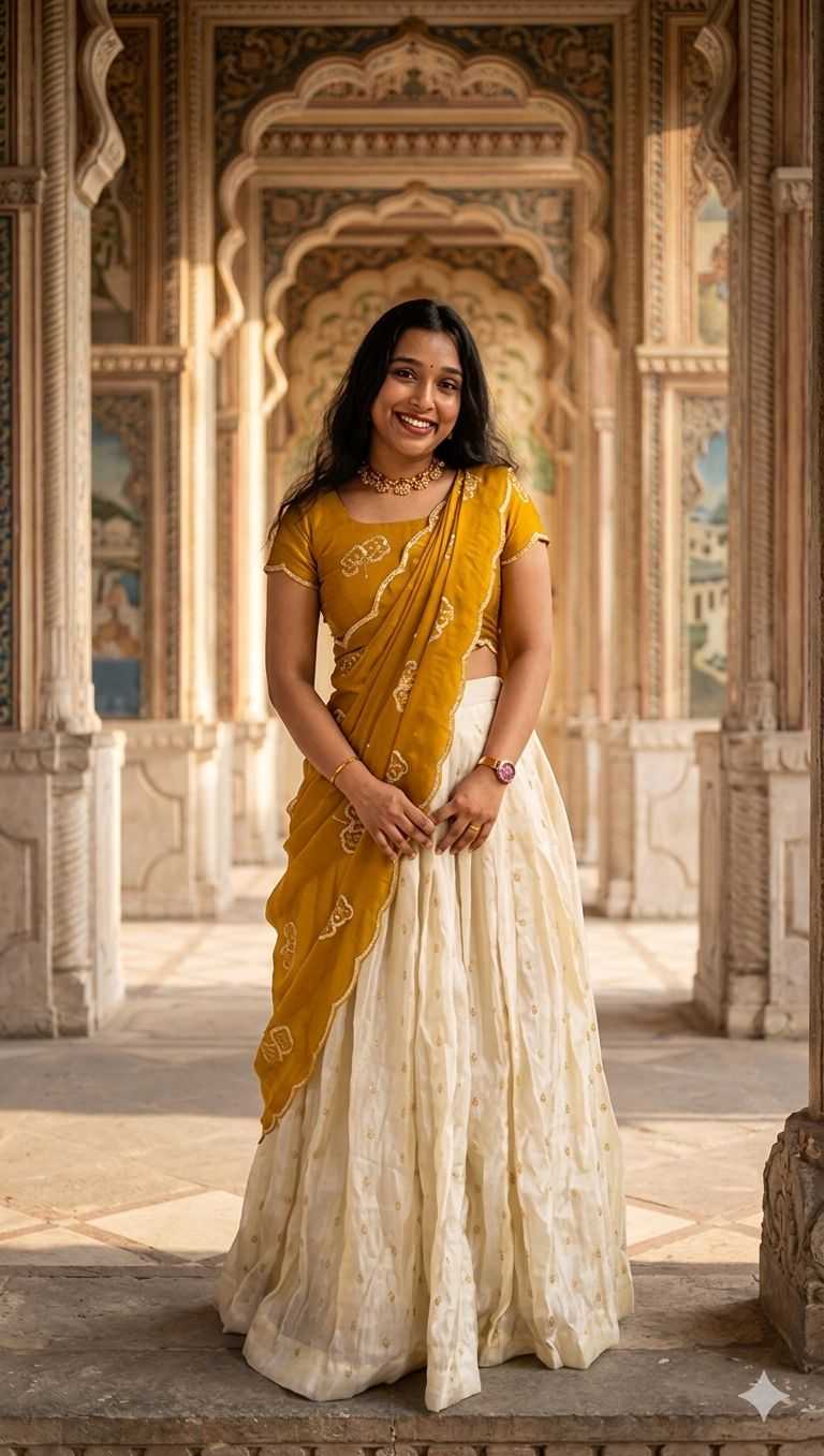 Tissue Silk Zari Border Saree