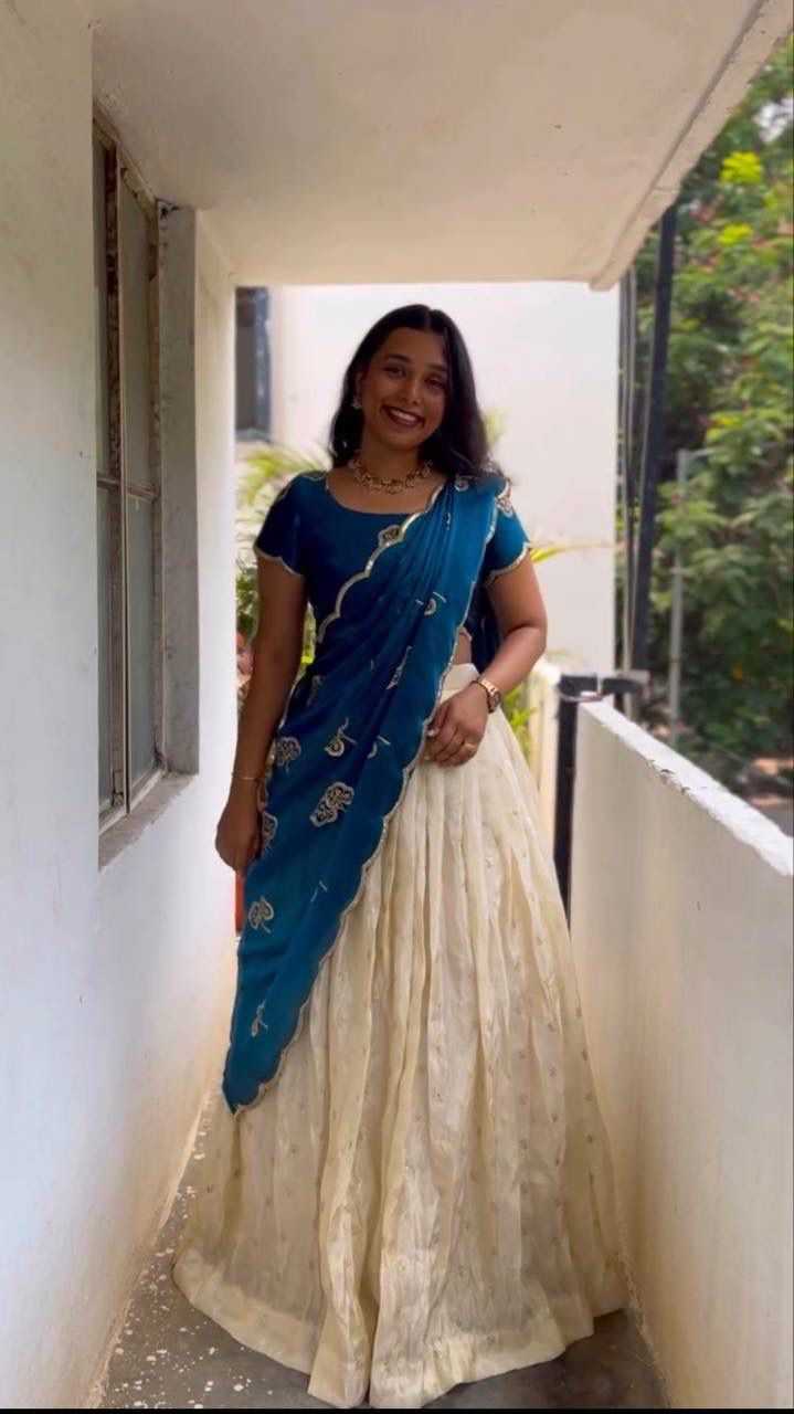 Tissue Silk Zari Border Saree
