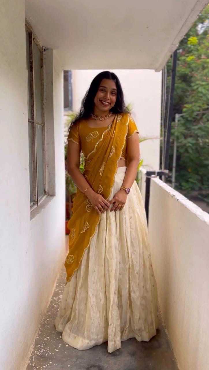 Tissue Silk Zari Border Saree