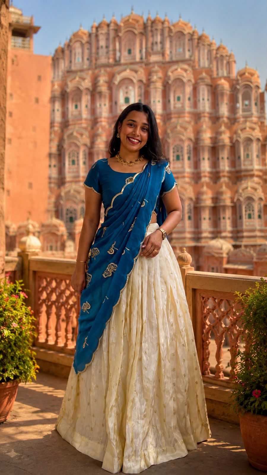 Tissue Silk Zari Border Saree