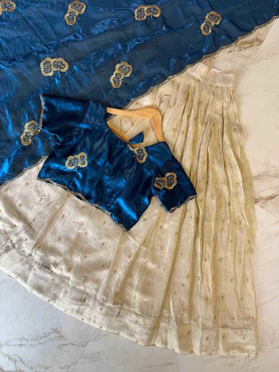 Tissue Silk Zari Border Saree