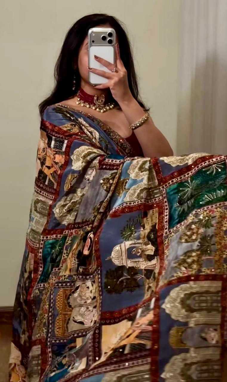 Chinon Silk Brocade Saree