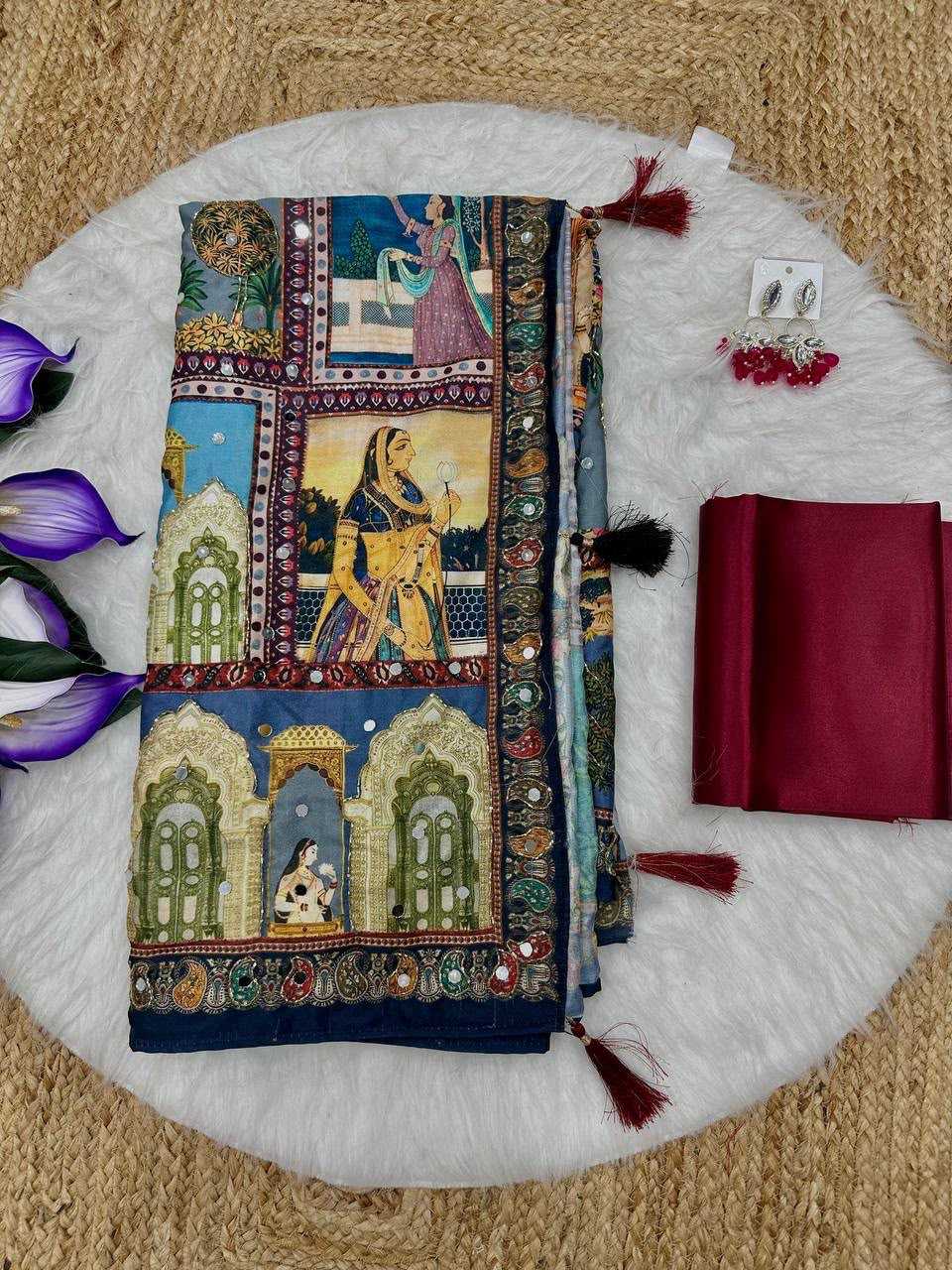 Chinon Silk Handloom Saree