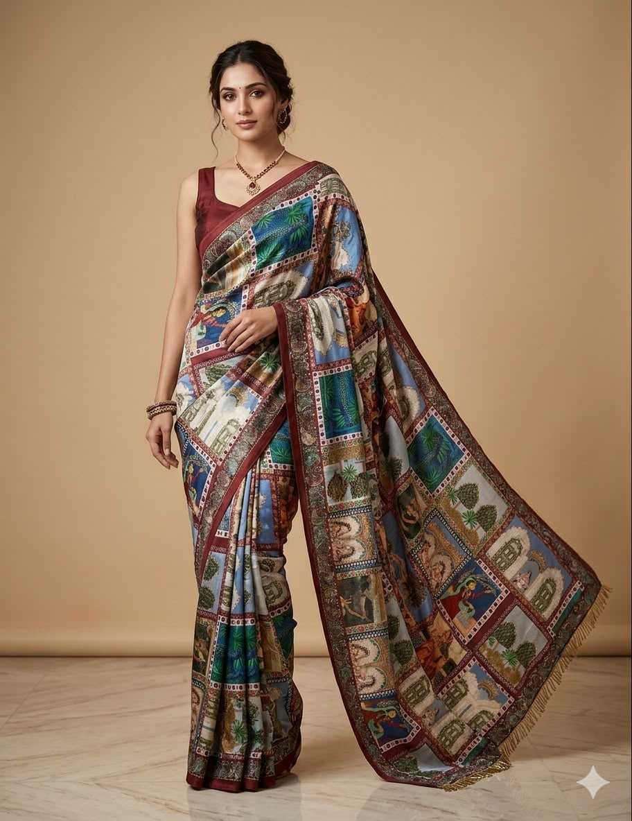 Chinon Silk Handloom Saree