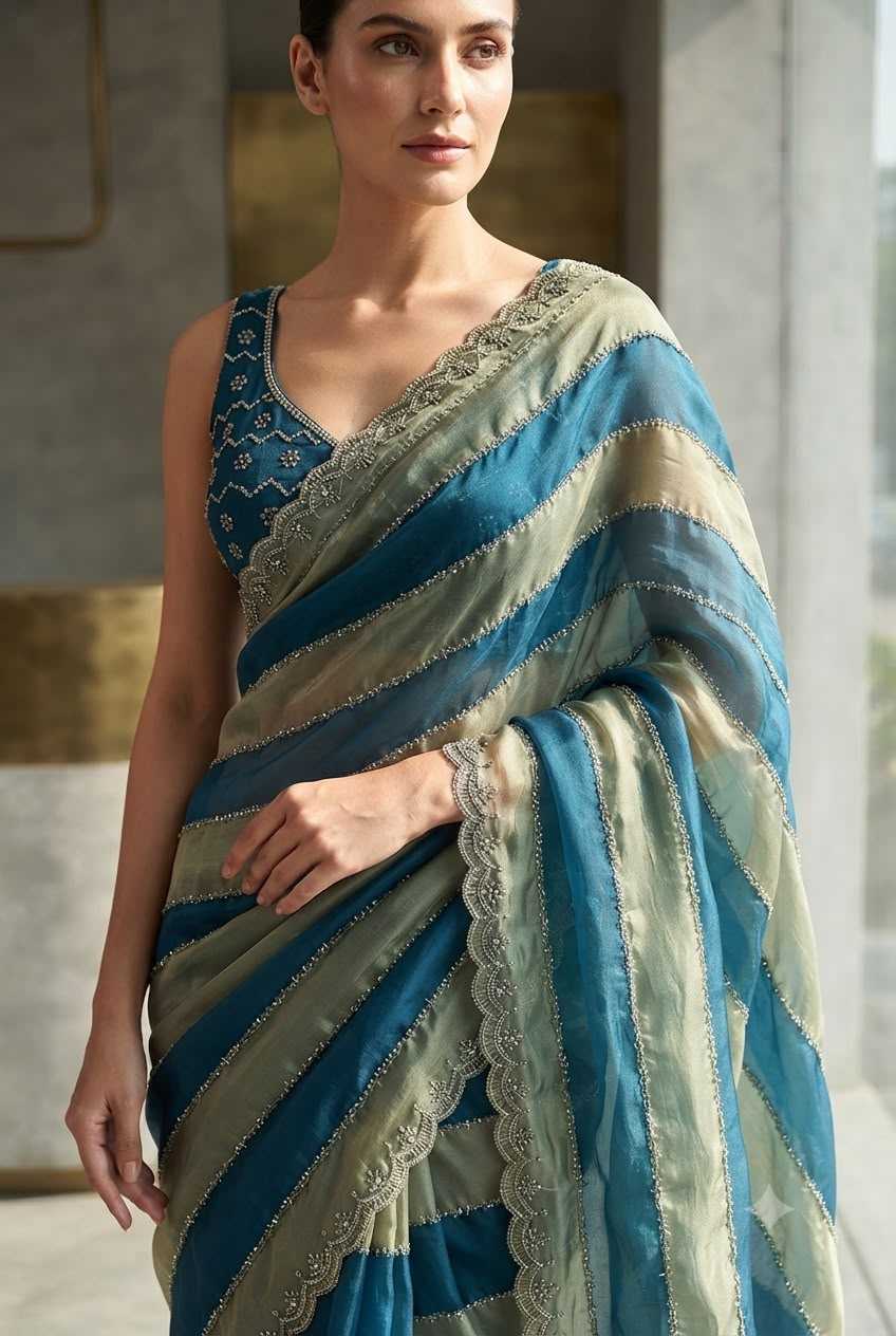 Space Silk Designer Saree