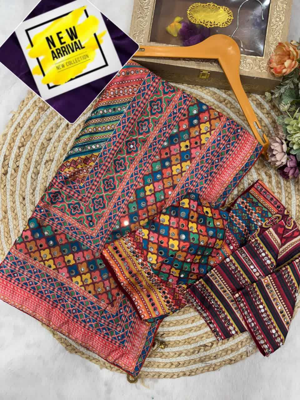 Chinon Printed Saree