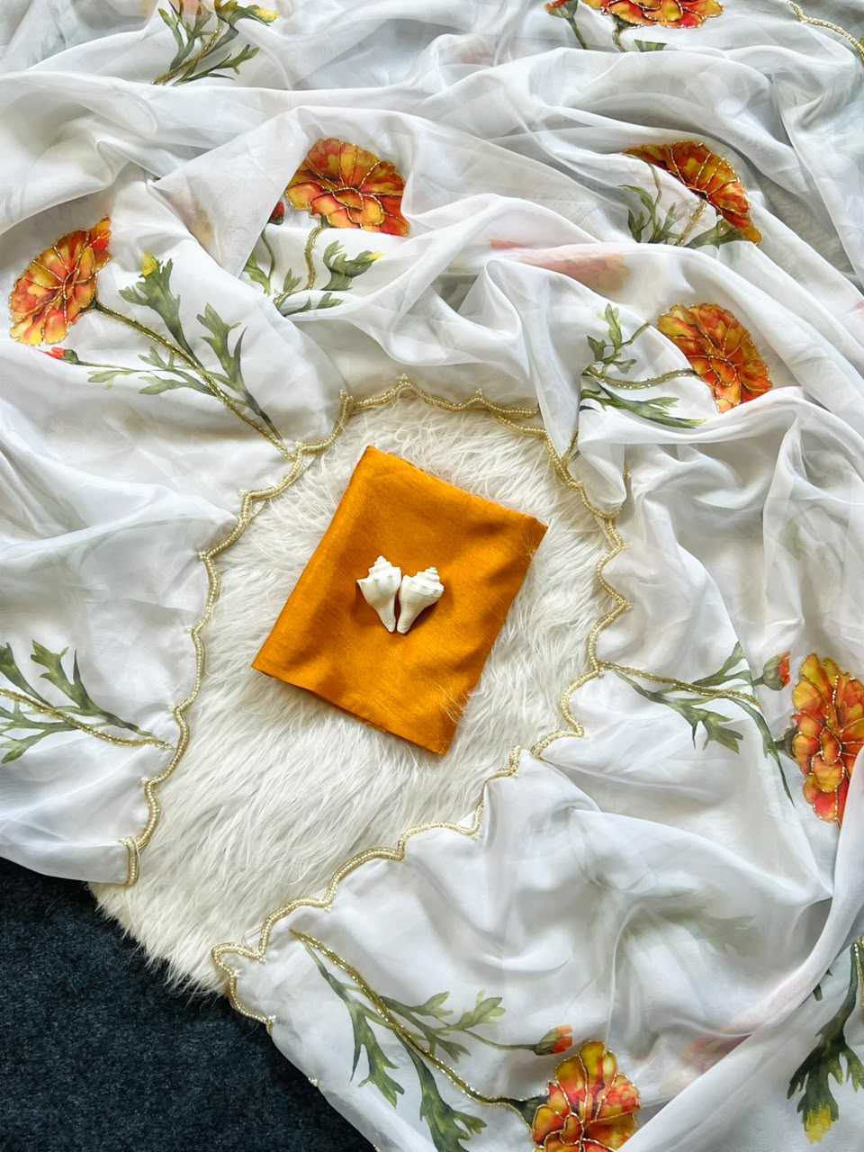 Tabby Silk Printed Saree