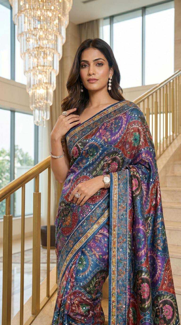 Crepe Silk Printed Saree