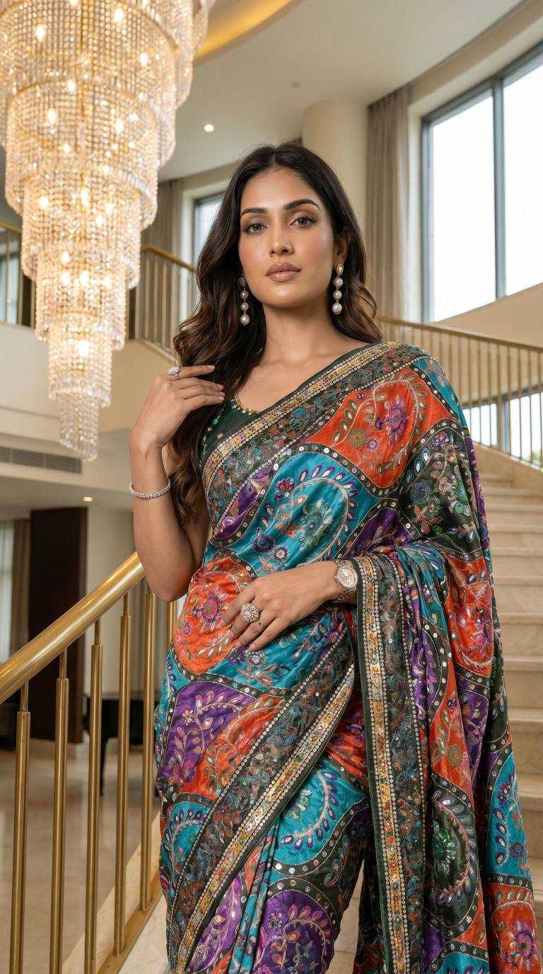 Crepe Silk Printed Saree