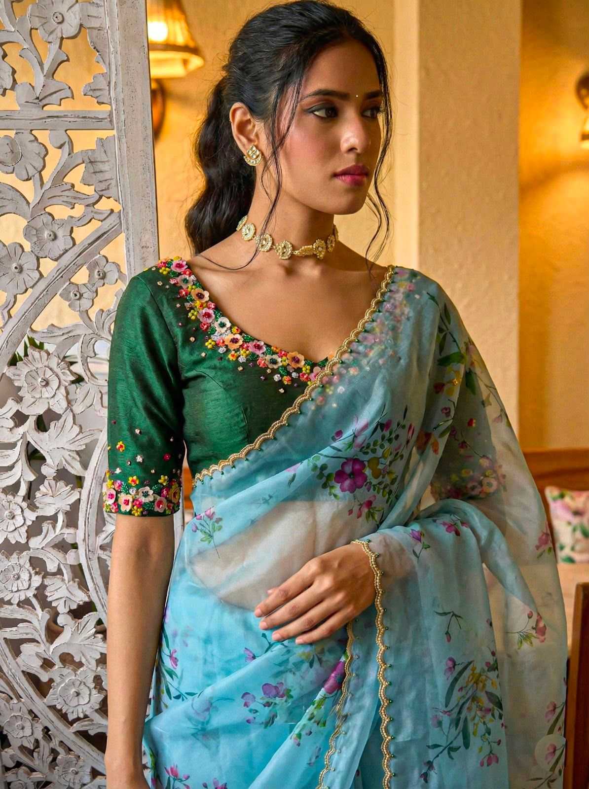 Fancy Organza Saree