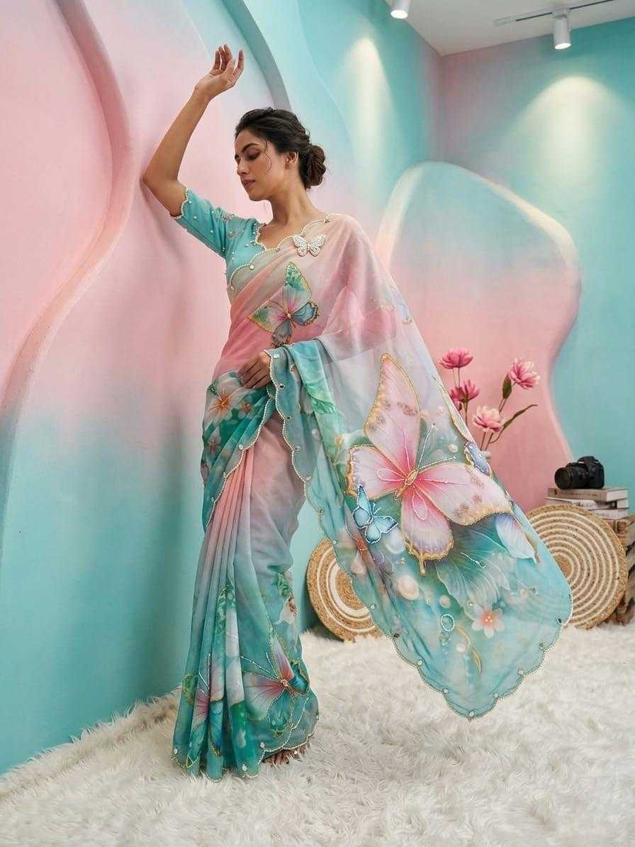 Tabby Silk Party Wear Saree