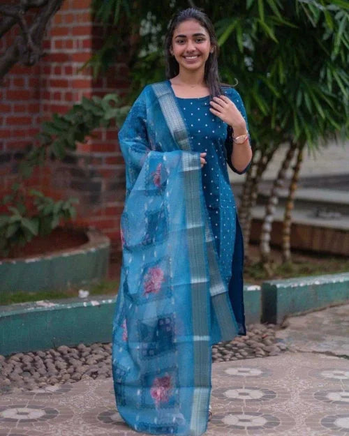 Aanya Chanderi Cotton Casual Kurti