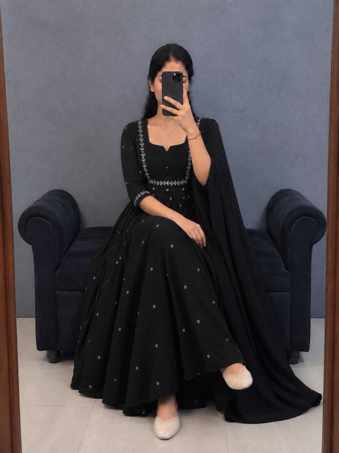Aanya Soft Silk Embroidery Gown