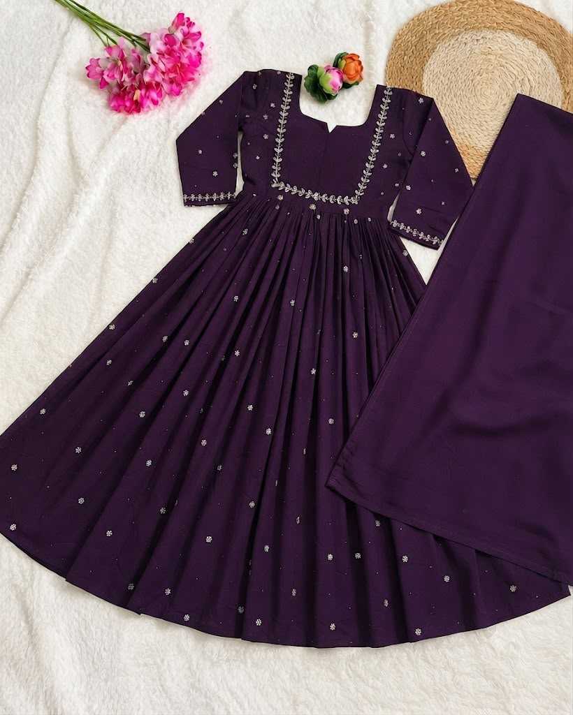 Aanya Soft Silk Embroidery Gown