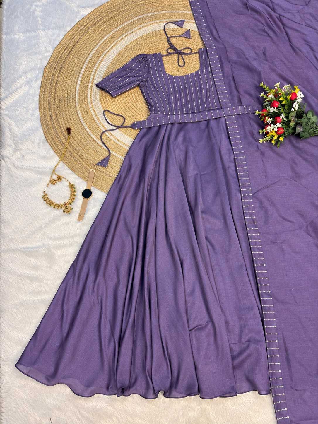 Aanya Vichitra Silk Party Wear Gown