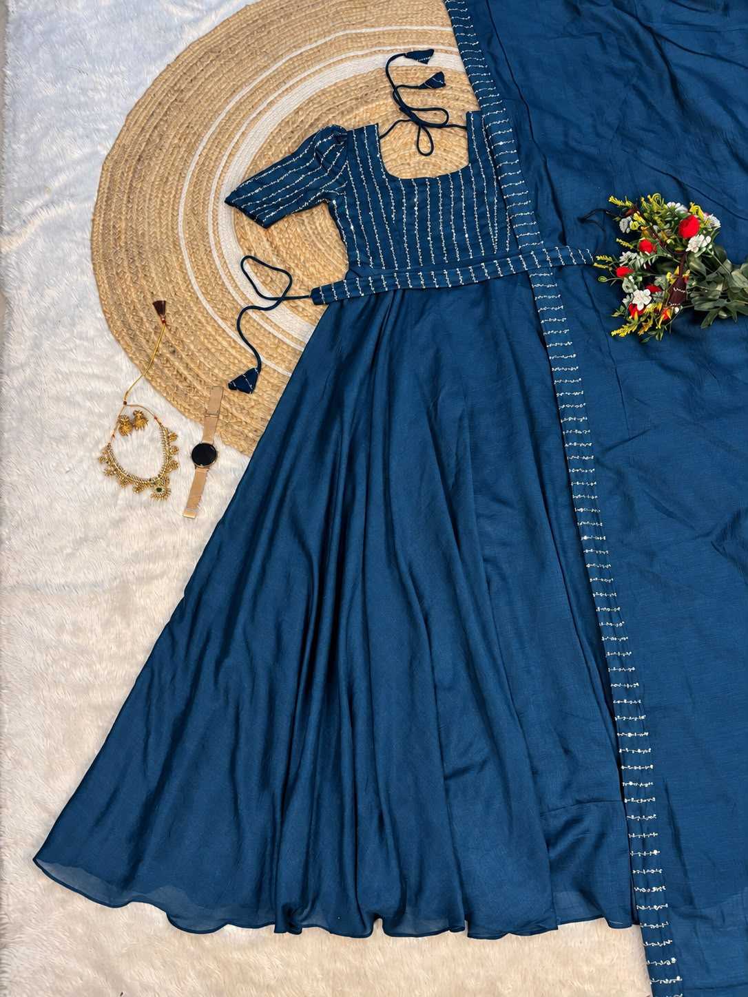Aanya Vichitra Silk Party Wear Gown