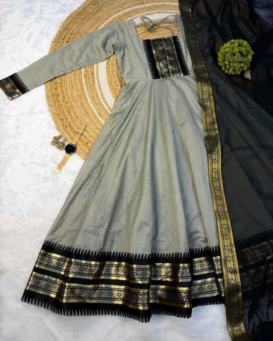 Aditi Silk Cotton Fancy Gown