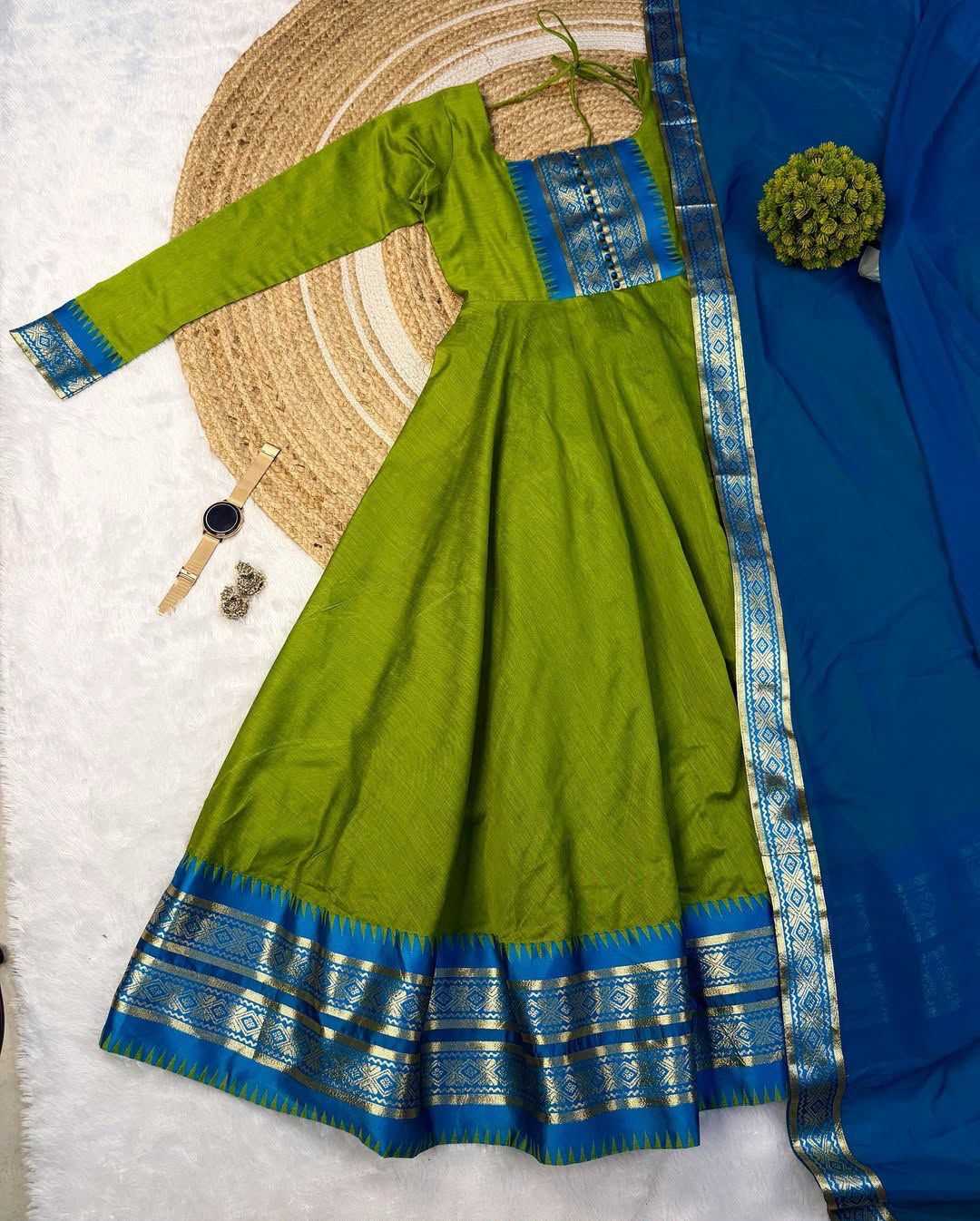 Aditi Silk Cotton Fancy Gown