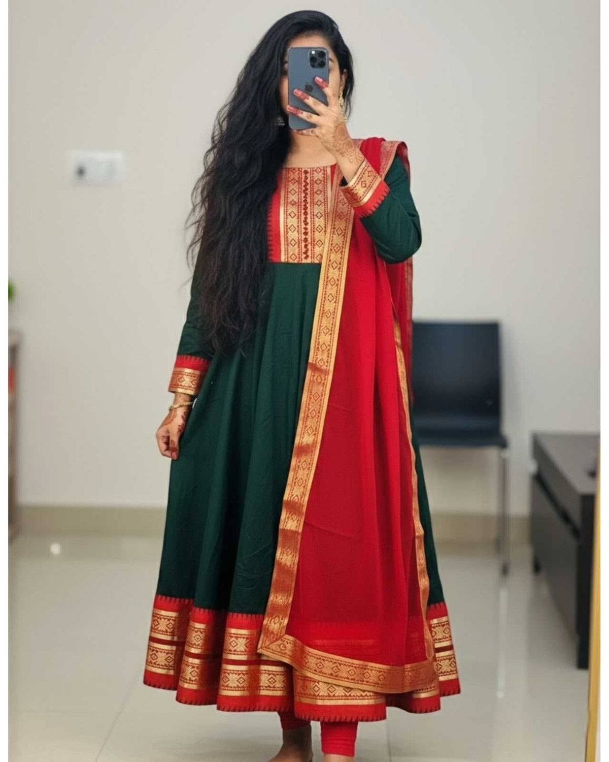 Aditi Silk Cotton Fancy Gown