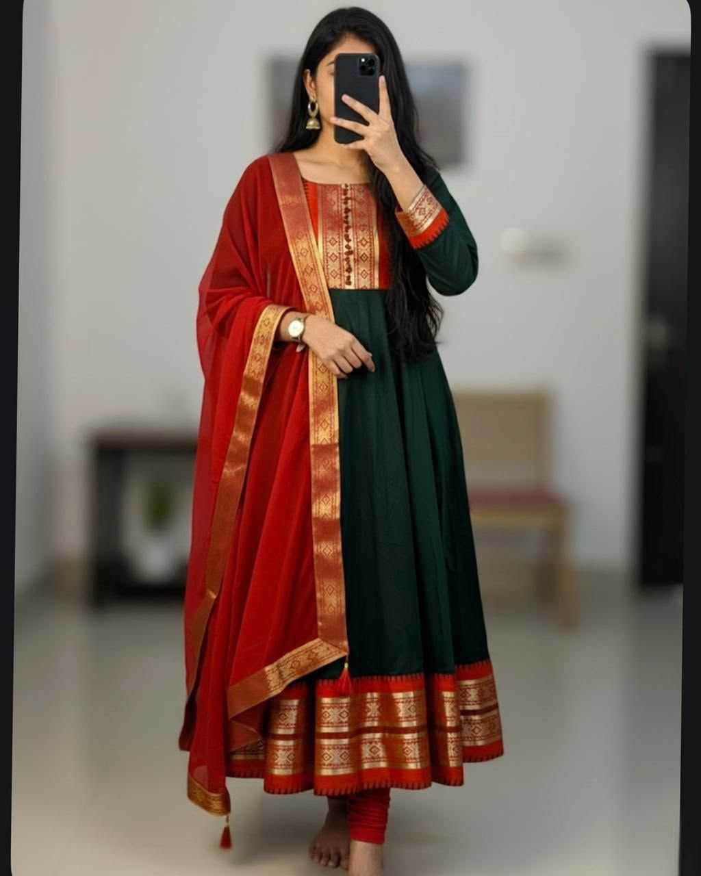 Aditi Silk Cotton Fancy Gown
