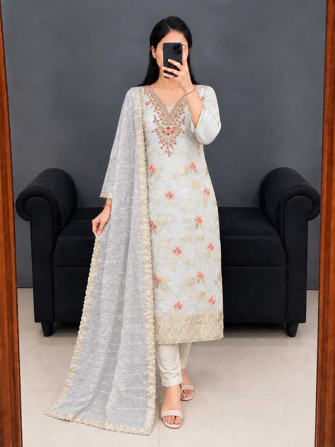 Anika Chanderi Cotton Suit