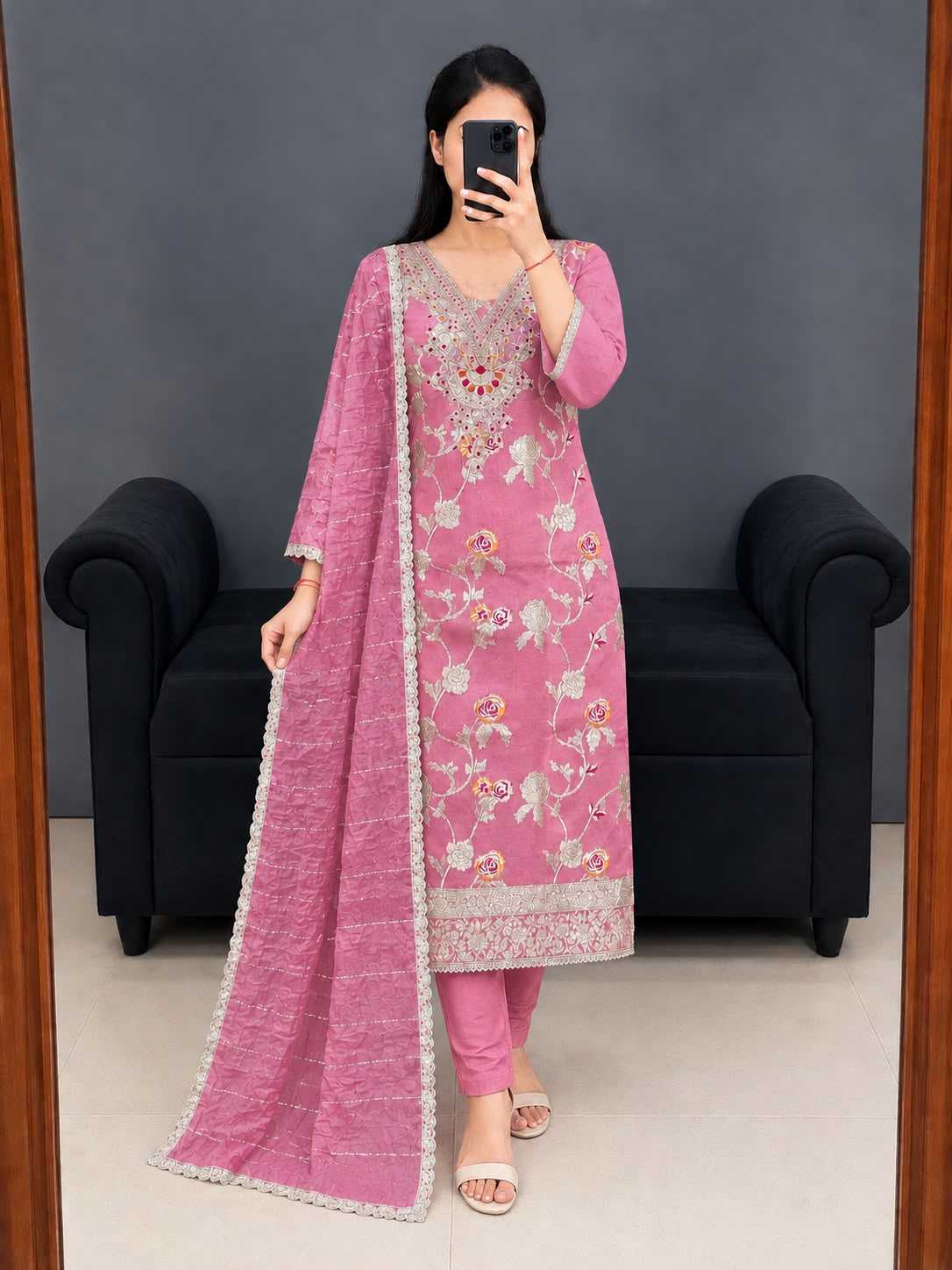 Anika Chanderi Cotton Suit